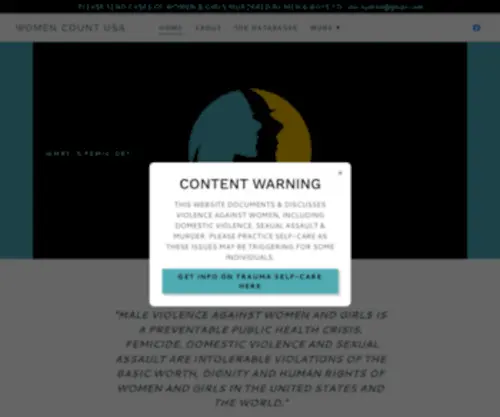 Womencountusa.org(Women Count USA) Screenshot