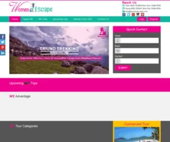 Womenescape.com(Leading All Women Travel Club) Screenshot