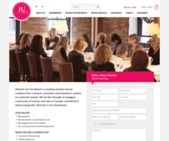 Womengetonboard.ca(Women Get On Board Inc) Screenshot