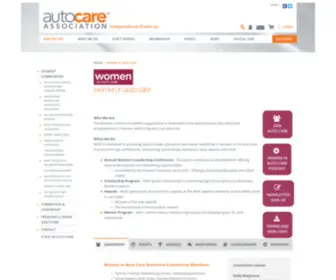 Womeninautocare.org(Women in auto care) Screenshot