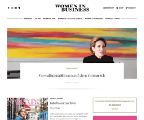 Womeninbusiness.ch(WOMEN IN BUSINESS) Screenshot