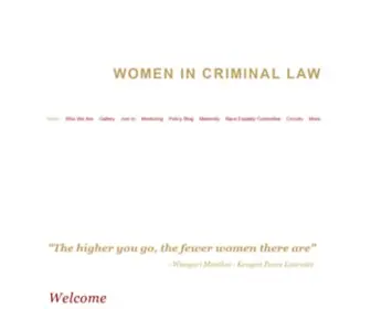 Womenincriminallaw.com(Women in Criminal Law) Screenshot