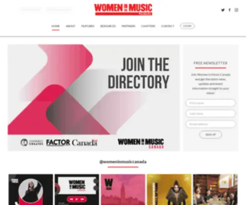 Womeninmusic.ca(Women in music) Screenshot