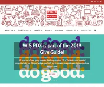 Womeninsciencepdx.org(Building a community of supportive networks for the development) Screenshot