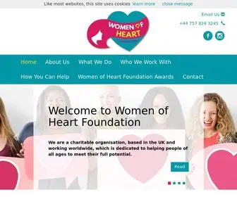 Womenofheartfoundation.org(Women of Heart Foundation) Screenshot