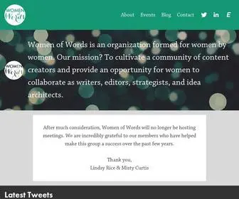 Womenofwords.co(Women of Words) Screenshot