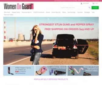 Womenonguard.com(Self Defense Products for Women and Men) Screenshot