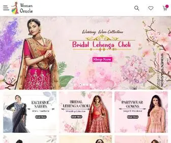 Womenoracle.com(Indian Clothing Online Boutique For designer Saree in USA) Screenshot