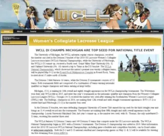 Womenscollegiatelacrosse.com(Women's Collegiate Lacrosse League) Screenshot