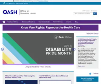 Womenshealth.gov(Office on Women's Health) Screenshot
