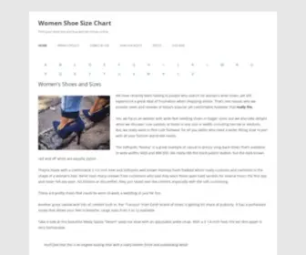 Womenshoesizechart.com(Women’s Shoes and Sizes) Screenshot