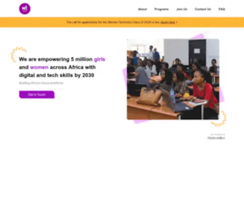 Womentechsters.org(Nigeria Women Techsters) Screenshot