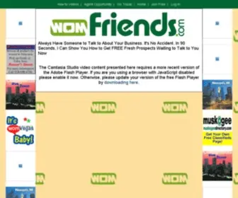 Womfriends.com(Word of Mouth Prospecting) Screenshot
