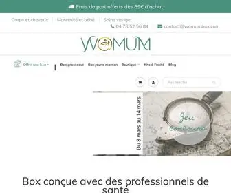 Womumbox.com(Soins naturels pour femmes enceintes et nourrissons) Screenshot