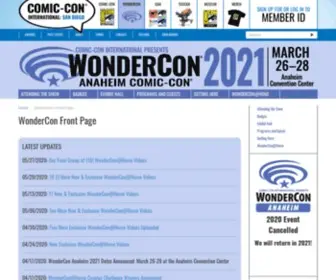 Wondercon.org(WonderCon Front Page) Screenshot