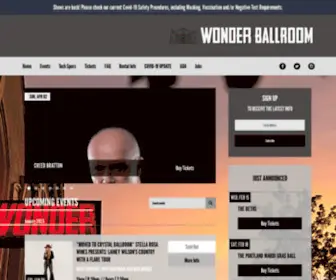 Wonderballroom.com(Wonder Ballroom) Screenshot