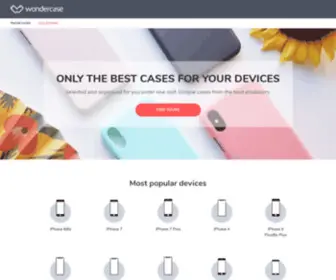 Wondercase.com(Find the Perfect Case for your Devices on) Screenshot