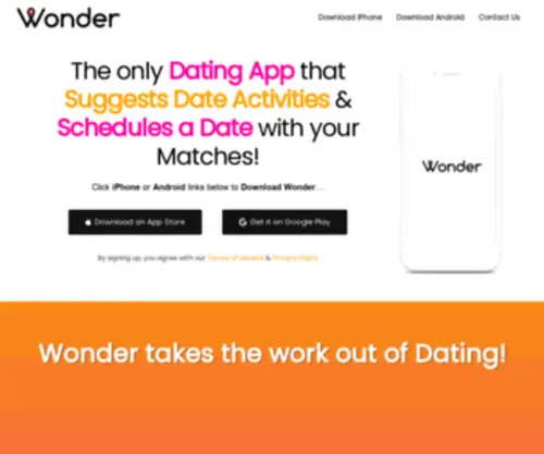 Wonderdatingapp.com(Dating made Easy) Screenshot