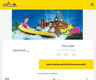 Wonderla.co.in(Online Booking) Screenshot
