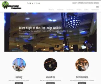 Wonderlanddj.com(Hawaii's #1 Mobile DJ and Production Company) Screenshot