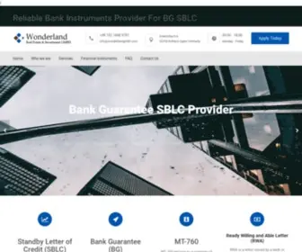 Wonderlandgmbh.com(Wonderland Real Estate & Investment GmbH) Screenshot