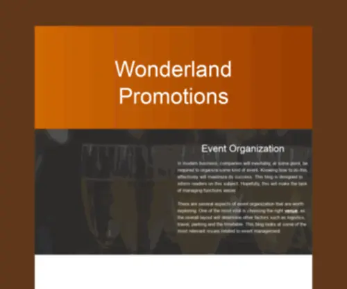 Wonderlandpromotions.co.uk(Wonderland Promotions) Screenshot