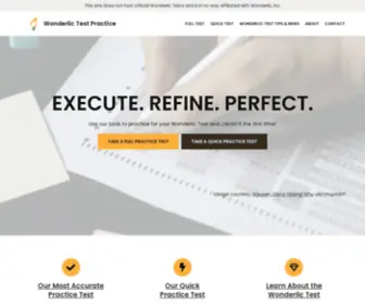 Wonderlictestpractice.com(Wonderlic Test) Screenshot