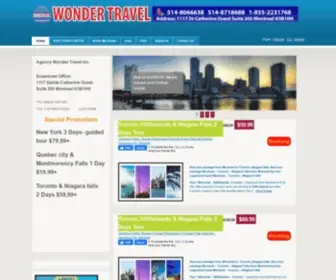 Wondertravels.ca(Wonder Travel Inc) Screenshot