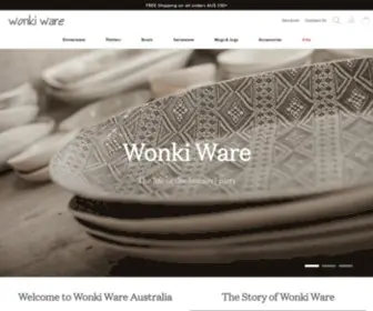 Wonkiware.com.au(The Official Australian distributor for Wonki Ware) Screenshot