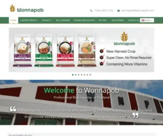 Wonnapob.com(We are professional rice exporter in Thailand. Our factory) Screenshot