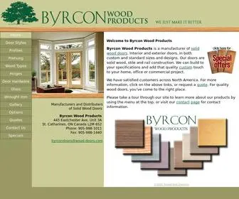 Wood-Doors.com(Byrcon Wood Products) Screenshot