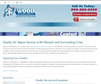 Woodac.com(Wood Air Conditioning & Plumbing) Screenshot