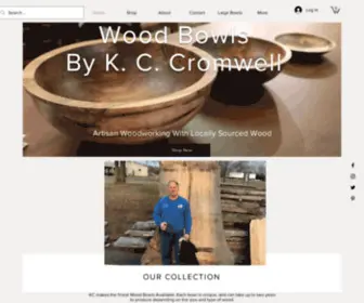 Woodbowlsbykc.com(Hand made wooden bowls by KC Cromwell. Reclaimed Wood) Screenshot