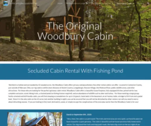 Woodburycabin.com(The Original Cabin) Screenshot