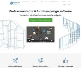 Wooddesigner.org(Professional woodworking software for furniture and stairs) Screenshot