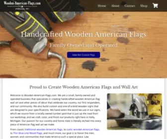 Wooden-American-Flags.com(Wooden American Flags & Signs) Screenshot