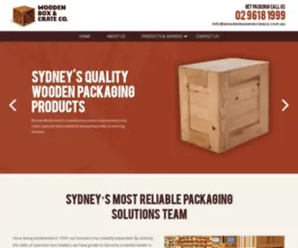 Woodenboxandcrateco.com.au(Quality Wooden Crate Box Supplier Sydney) Screenshot