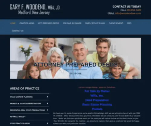 Woodendlaw.com(Medford, new jersey attorney) Screenshot