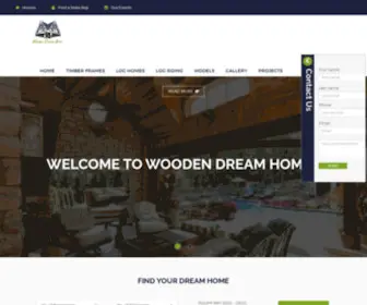 Woodendreamhomes.com(Log and Timber Homes) Screenshot