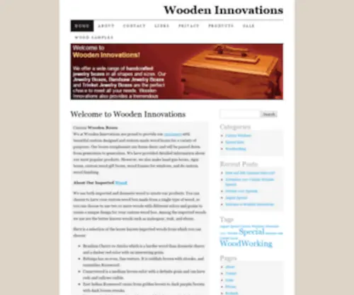 Woodeninnovations.com(Wooden Innovations) Screenshot