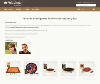 Woodestic.com(Wooden board games handcrafted for family fun) Screenshot