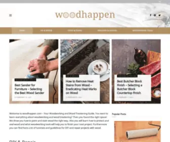 Woodhappen.com(Your Woodworking and Wood Treatening Guide) Screenshot