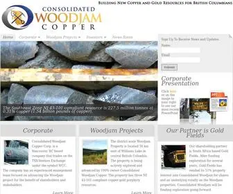 Woodjamcopper.com(Building New Copper and Gold Resources for British Columbians) Screenshot