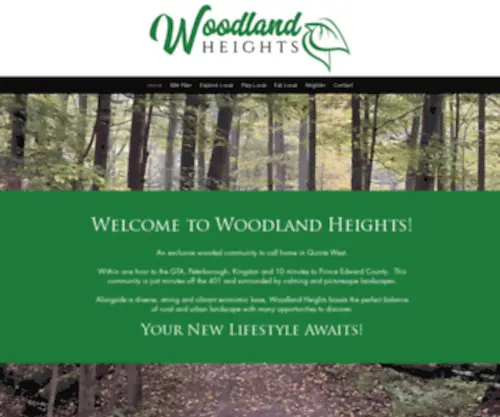 Woodlandheights.ca(Exclusive wooded community) Screenshot