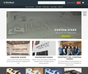 Woodlandmanufacturing.com(Custom Signs) Screenshot