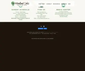 Woodlandoaks.org(Woodland Oaks Church of Christ) Screenshot