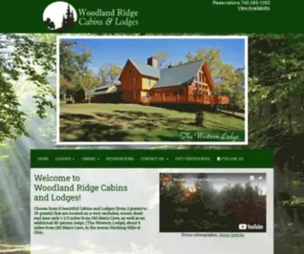 Woodlandridgecabins.com(Woodland Ridge Cabins in Hocking Hills) Screenshot