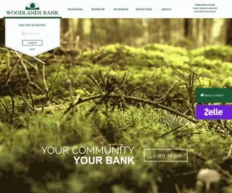 Woodlandsbank.com(We believe that convenience and great service) Screenshot