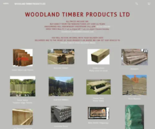 Woodlandtimber.com(WOODLAND TIMBER PRODUCTS LTD) Screenshot