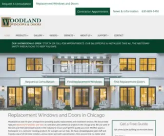Woodlandwindows.com(Replacement Windows and Doors in Chicago) Screenshot